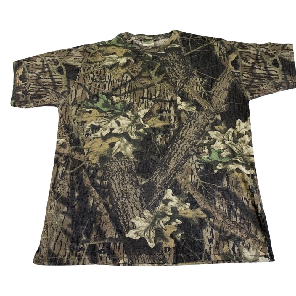 Mossy Oak Camo Classics Short Sleeve Shirt XL Outdoors Mossy Oak Break Up VTG